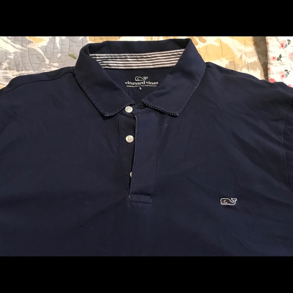 Vineyard Vines long sleeve Pima cotton polo- L